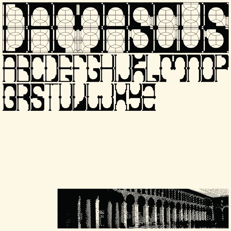 Damascus Modular Typeface detail