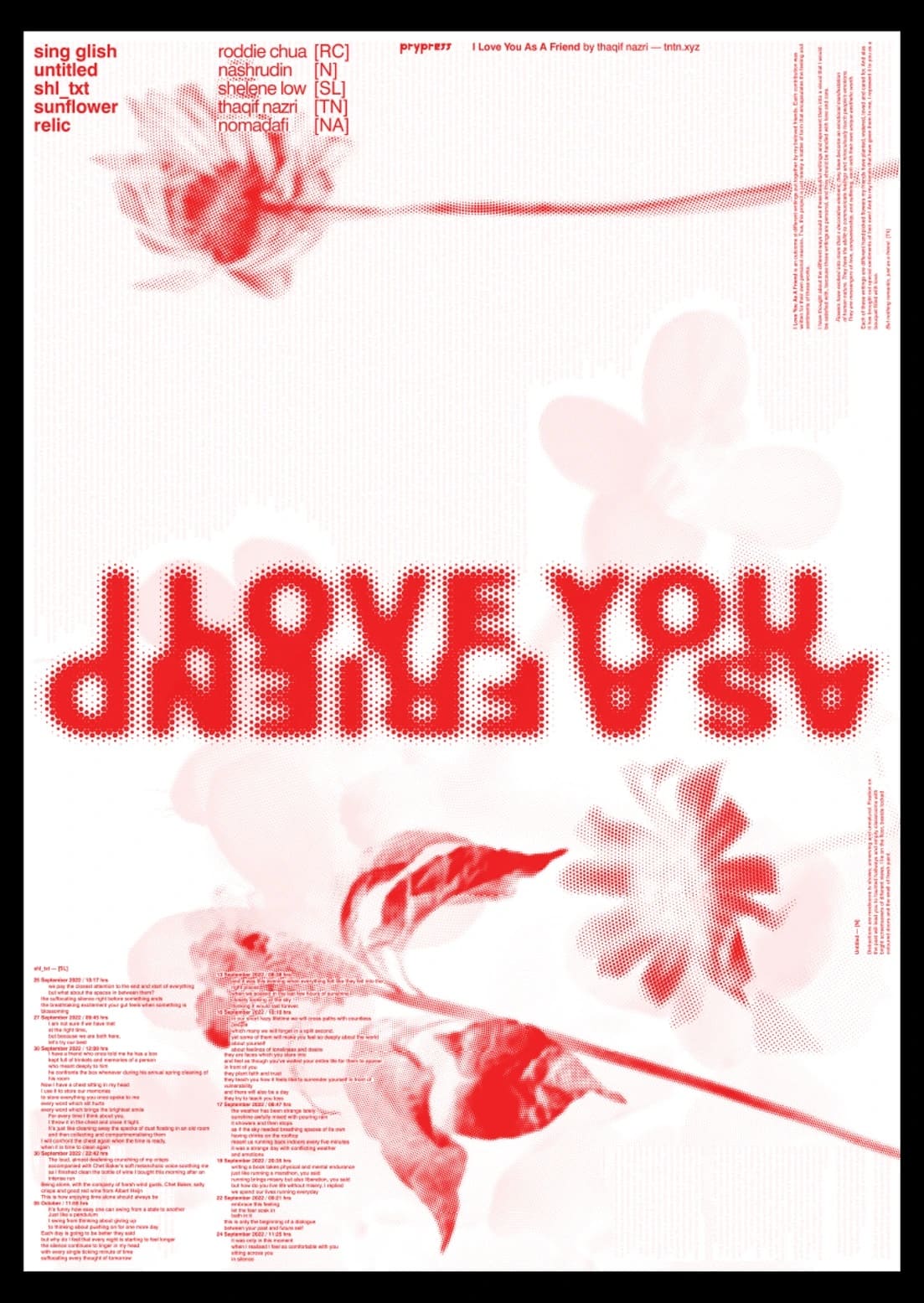 I Love You As A Friend publication