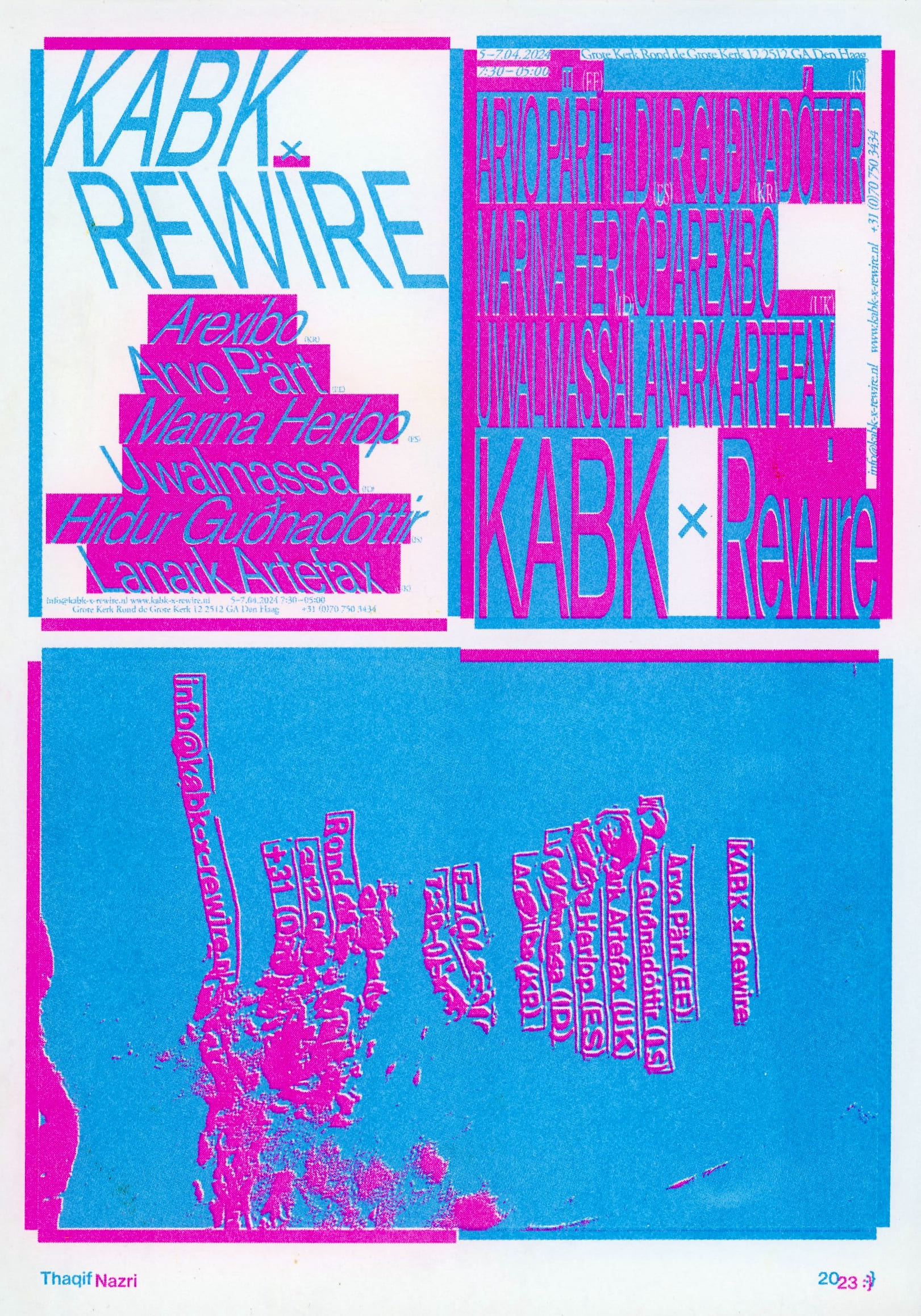KABK x Rewire riso flyer